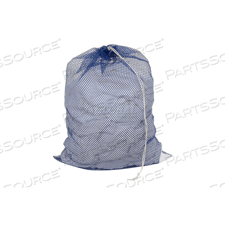 MESH BAG W/ DRAWSTRING CLOSURE, BLUE, 30X40, HEAVY WEIGHT by H.G. Maybeck Company