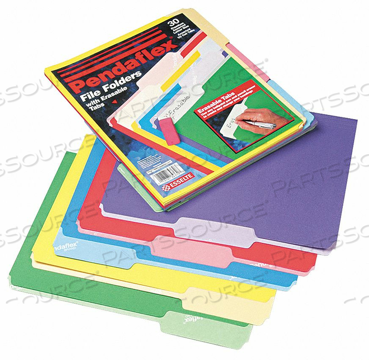 LETTER FILE FOLDERS ASSORTED PK30 by Tops