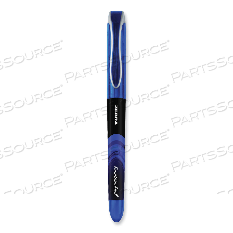 FOUNTAIN PEN, FINE 0.6 MM, BLUE INK, BLUE by Zebra Pen Corporation