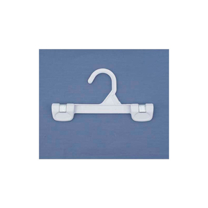 NAHANCO SKIRT/SLACK HANGER-PINCH GRIP W/PLASTIC HOOK, 8"L, PLASTIC-WH, PKG QTY 200 by National Hanger Company Inc.