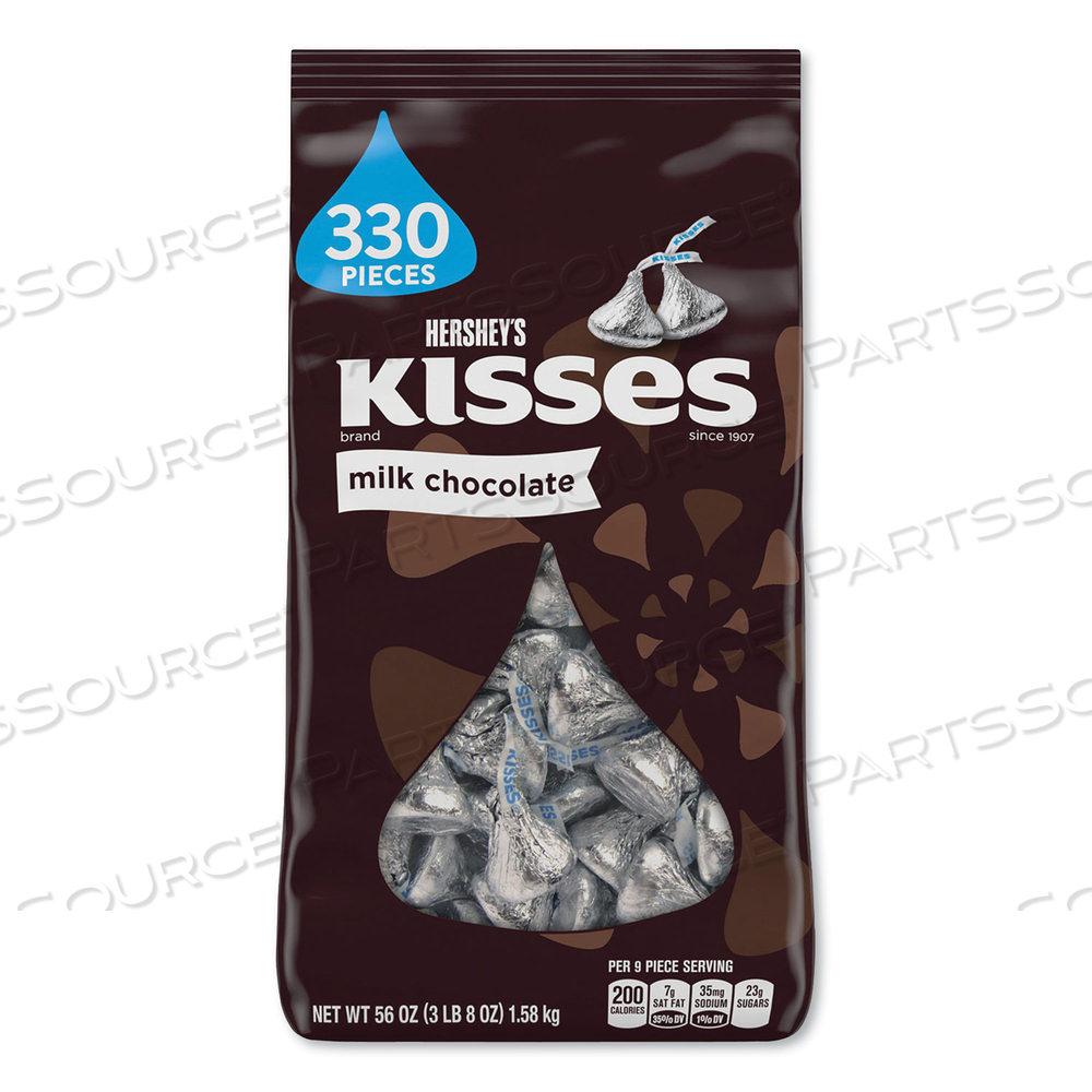 KISSES, MILK CHOCOLATE, SILVER WRAPPERS, 56 OZ BAG by Hershey's KISSES, MILK CHOCOLATE, SILVER WRAPPERS, 56 OZ BAG by Hershey's