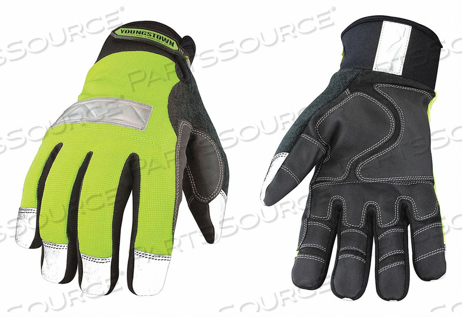 HIGH VISIBILITY PERFORMANCE GLOVES - SAFETY LIME - WINTER - XX-LARGE by Youngstown Glove Company