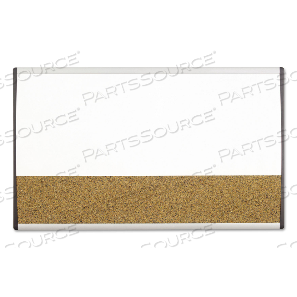MAGNETIC DRY-ERASE/CORK BOARD, 18 X 30, WHITE SURFACE, SILVER ALUMINUM FRAME by Quartet