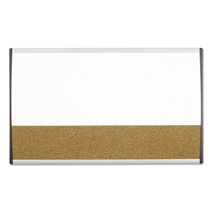 MAGNETIC DRY-ERASE/CORK BOARD, 18 X 30, WHITE SURFACE, SILVER ALUMINUM FRAME by Quartet MAGNETIC DRY-ERASE/CORK BOARD, 18 X 30, WHITE SURFACE, SILVER ALUMINUM FRAME by Quartet
