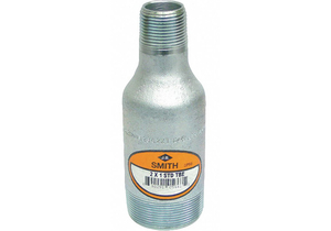 SWAGE NIPPLE, CARBON STEEL, 1/2 IN X 3/8 IN FITTING PIPE SIZE, MALE NPT X MALE NPT, CLASS XH by JB Smith