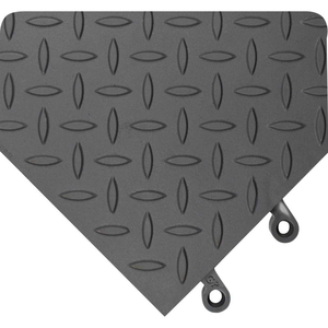 ERGODECK MAX DIAMOND-PLATE ANTI FATIGUE MAT 7/8" THICK 1.5' X 1.5' CHARCOAL - CASE OF 10 by Tennesee Mat Co