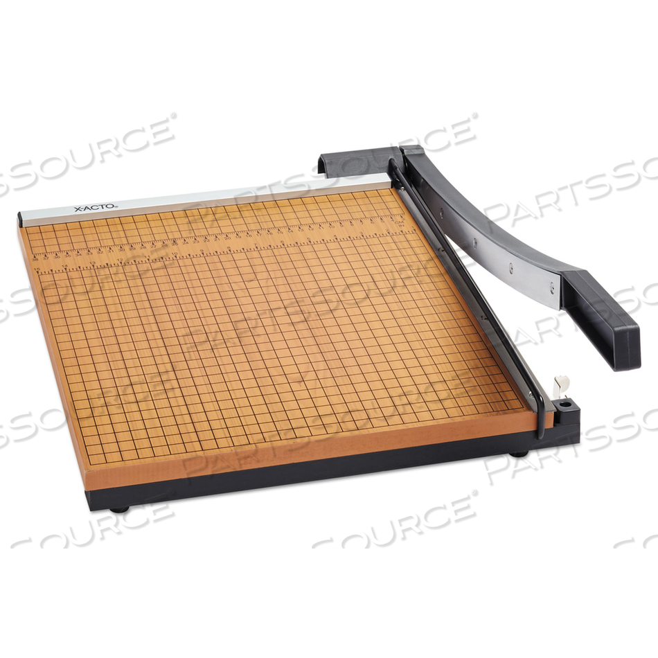 SQUARE COMMERCIAL GRADE WOOD BASE GUILLOTINE TRIMMER, 15 SHEETS, 15" CUT LENGTH, 15 X 15 by X-Acto SQUARE COMMERCIAL GRADE WOOD BASE GUILLOTINE TRIMMER, 15 SHEETS, 15" CUT LENGTH, 15 X 15 by X-Acto