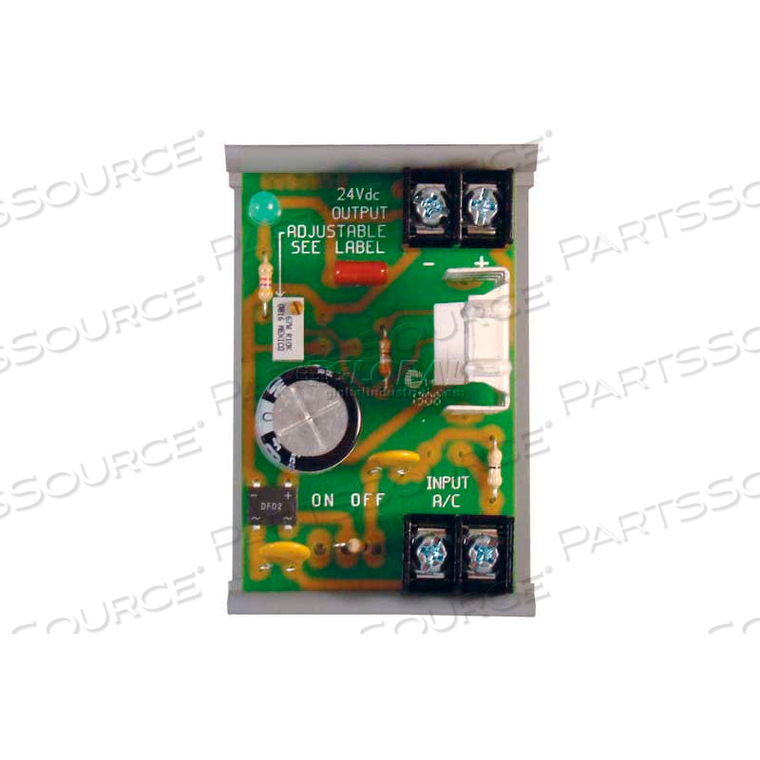 DC POWER SUPPLY, NON-ISOLATED, LINEAR, 24VAC TO 1.5-28VDC, ADJ. OUTPUT, SWITCH by RIB