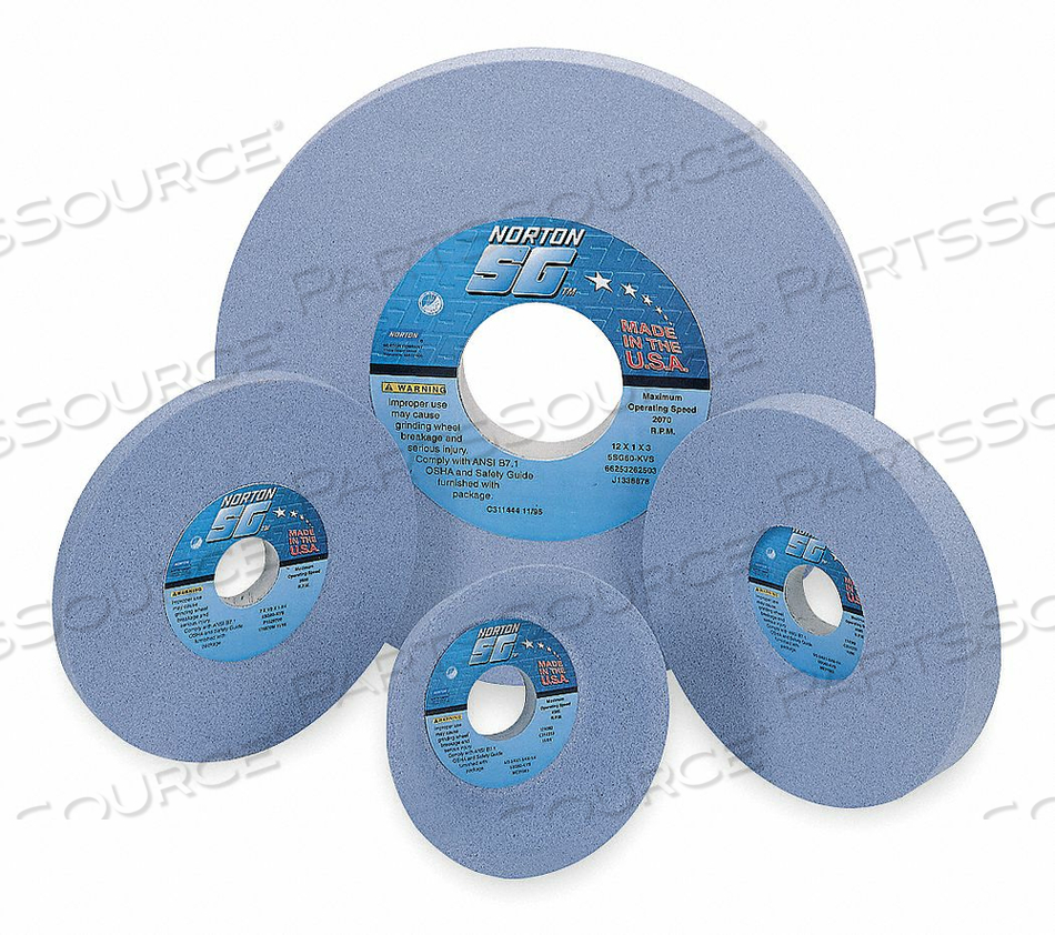 GRINDING WHEEL T1 12X1X5 CA 60G MED BLUE by Norton | Saint-Gobain Abrasives