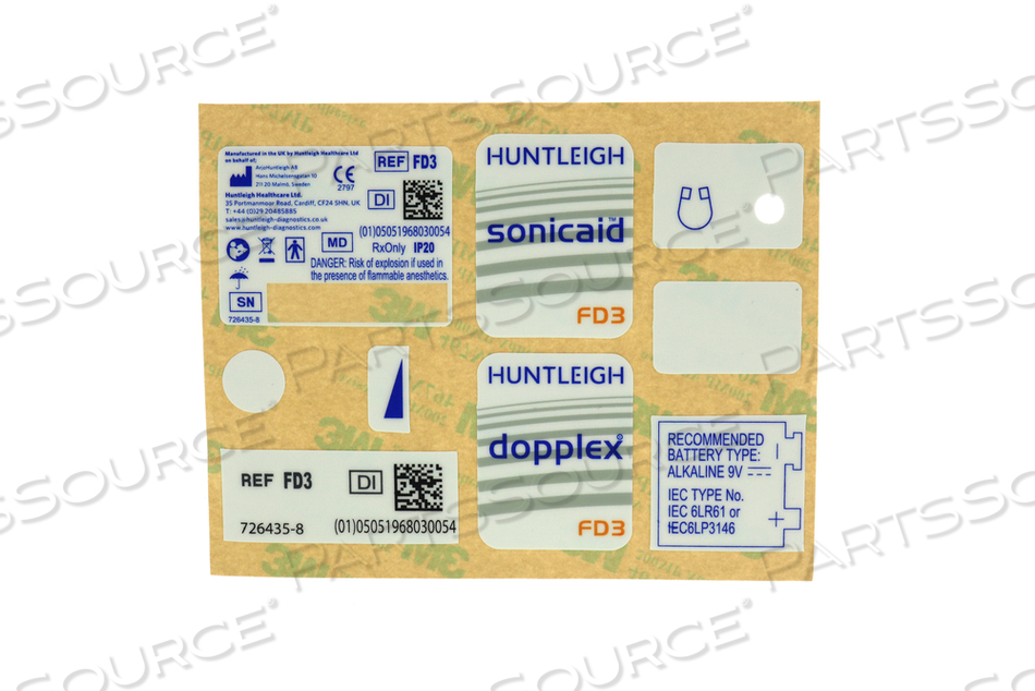 LABEL SET FOR FD3 by Arjo Inc.