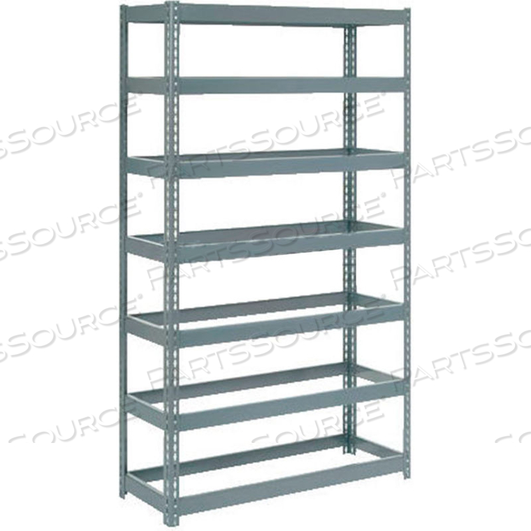 EXTRA HEAVY DUTY SHELVING 48"W X 24"D X 84"H WITH 7 SHELVES, NO DECK 