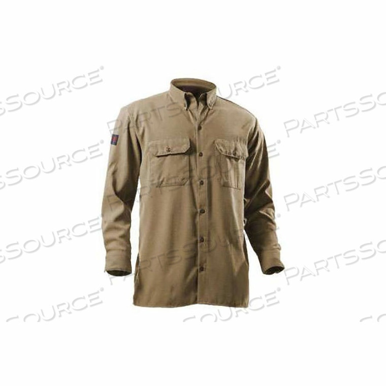 DRIFIRE FLAME RESISTANT UTILITY SHIRT, M, TAN by National Safety Apparel