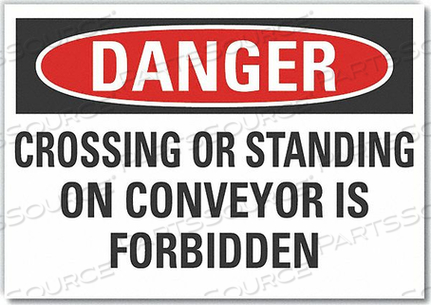 DANGER SIGN 10 W X 7 H 0.001 THICK by Lyle Signs Inc.