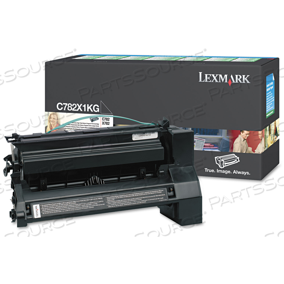 C782X1KG EXTRA HIGH-YIELD TONER, 15,000 PAGE-YIELD, BLACK by Lexmark