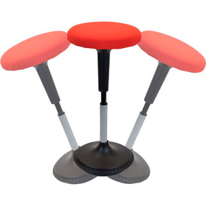 ADJUSTABLE HEIGHT WOBBLE STOOL SWIVEL CHAIR - RED by Uncaged Ergonomics