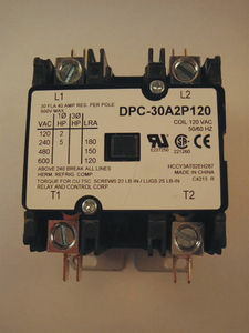 DEFN PURPOSE CONTACTOR 30A 2-POLE 120VAC by Relay & Control Corp.