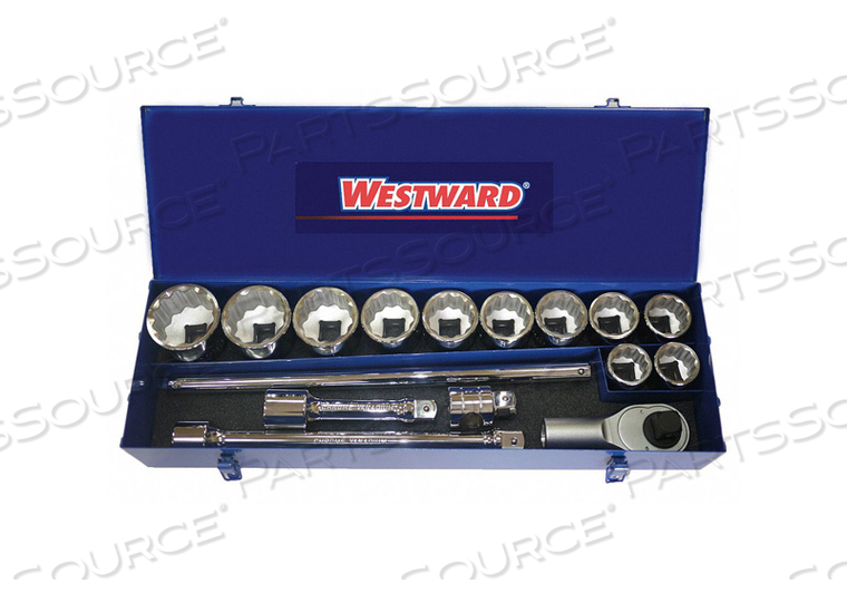 SOCKET WRENCH SET SAE 1 IN DR 17 PC by Westward