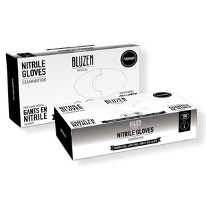 MNIT104-L BLUZEN EXTRA-STRENGTH EXAM GRADE NITRILE GLOVES, 5.9MIL, PF, BLACK, L by Afflink