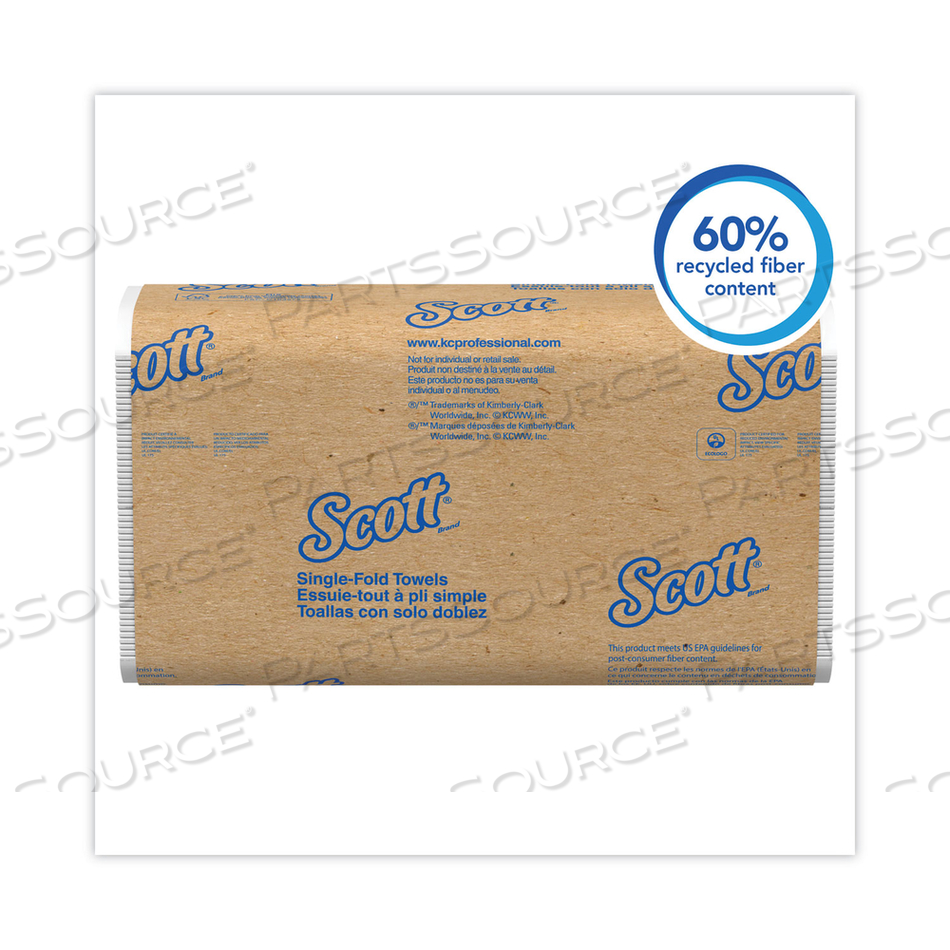 ESSENTIAL SINGLE-FOLD TOWELS, ABSORBENCY POCKETS, 9.3 X 10.5 by Scott ESSENTIAL SINGLE-FOLD TOWELS, ABSORBENCY POCKETS, 9.3 X 10.5 by Scott