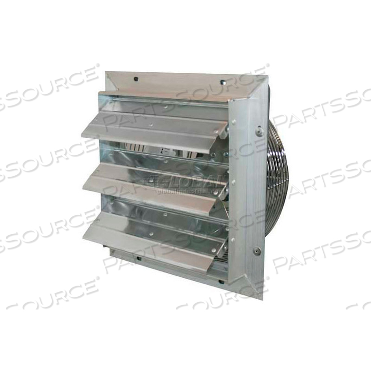 ES SHUTTER FAN 20", 115/230V, 1/3HP, 1PH, SINGLE SPEED, ALUMINUM SHUTTERS, HARD WIRED by J & D Manufacturing