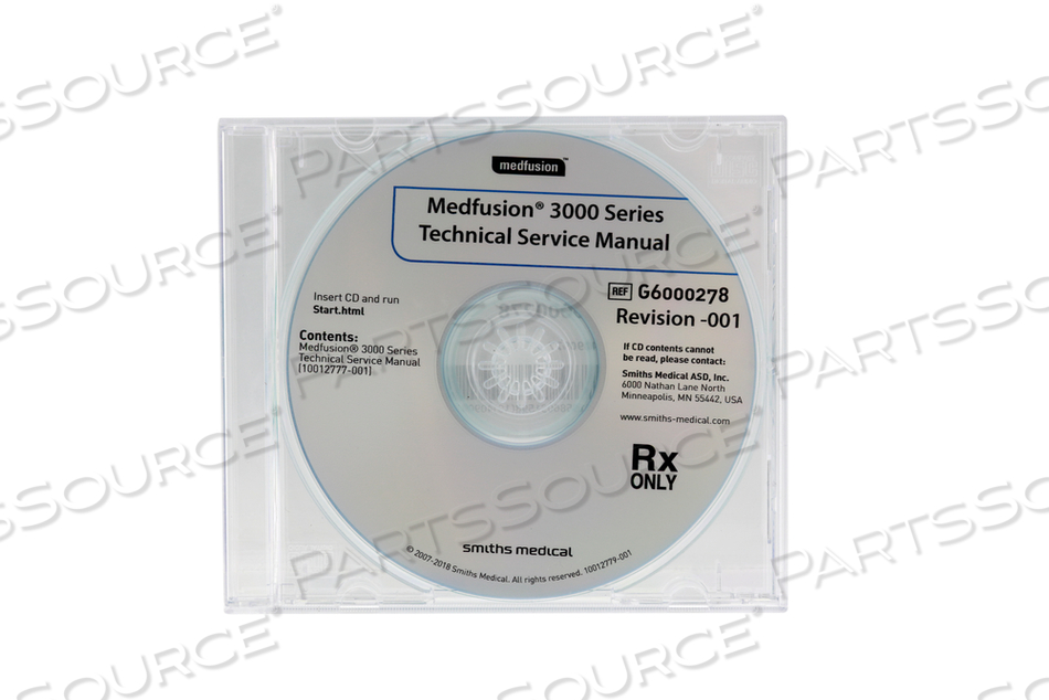 MANUAL SERVICE F/MEDFUSION 3500 SYRINGE PUMP by Smiths Medical