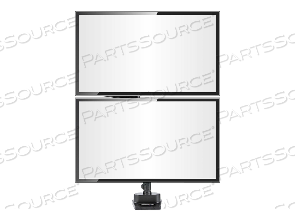 DESK MOUNT DUAL MONITOR ARM, FULL MOTION MONITOR MOUNT FOR 2X VESA DISPLAYS UP TO 32" (UP TO 17LB/8KG), ERGONOMIC VERTICAL STACKABLE ARMS, A by StarTech.com Ltd. DESK MOUNT DUAL MONITOR ARM, FULL MOTION MONITOR MOUNT FOR 2X VESA DISPLAYS UP TO 32" (UP TO 17LB/8KG), ERGONOMIC VERTICAL STACKABLE ARMS, A by StarTech.com Ltd.
