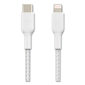 BOOST CHARGE, LIGHTNING CABLE, USB-C MALE TO LIGHTNING MALE, 3.3 FT, WHITE, USB POWER DELIVERY (18W), FOR APPLE IPAD/IPHONE/IPOD (LIGHTNING) by Belkin