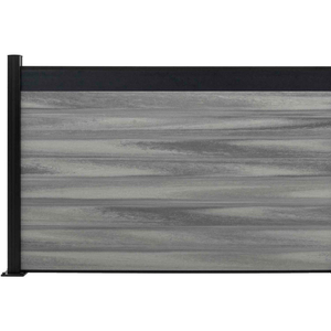 ESTATE 6'W X 4'H OXFORD GREY ALUMINUM/COMPOSITE HORIZONTAL FENCE ADDER SECTION - SURFACE MOUNT by Jewett Cameron Companies