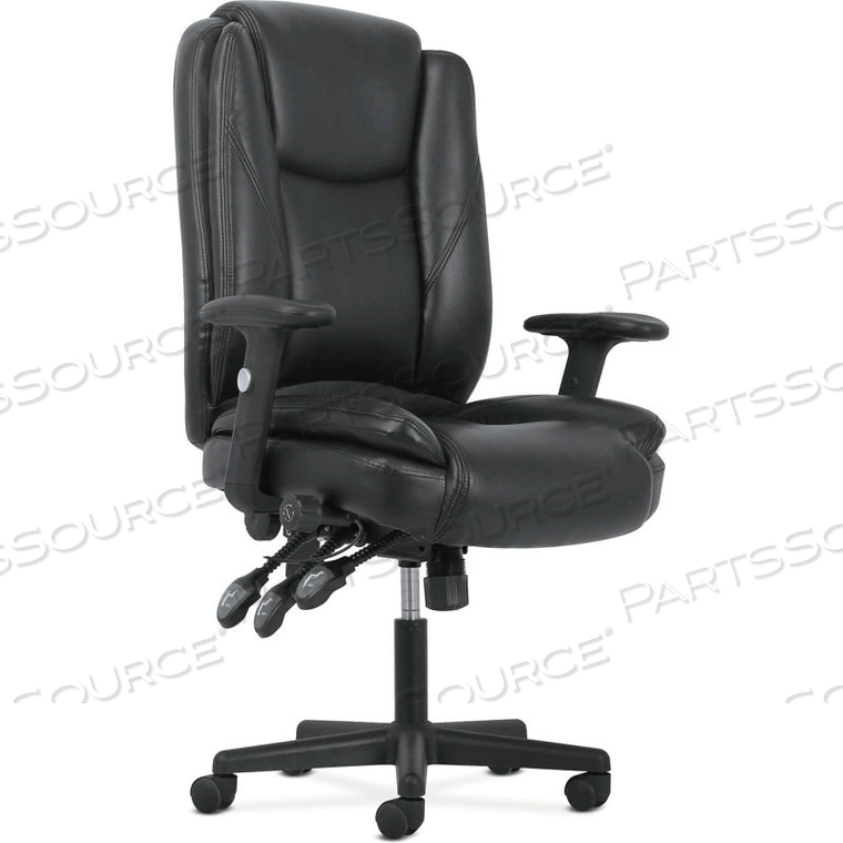 HON SADIE HIGH-BACK LEATHER OFFICE CHAIR - ERGONOMIC ADJUSTABLE - LUMBAR SUPPORT 