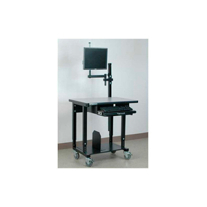MOBILE COMPUTER STATION WITH MONITOR ARM, 36"W X 24"D X 33-1/2"H, GRAY by Stackbin Corporation
