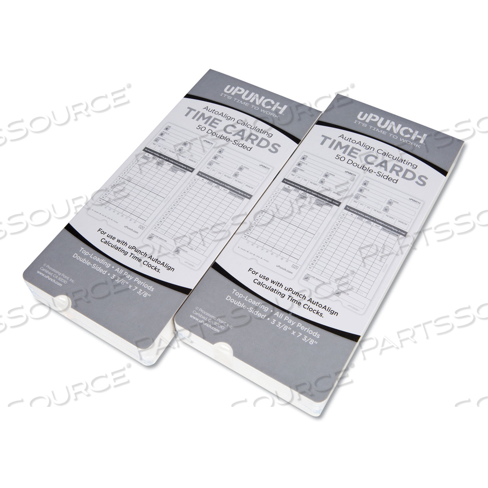 TIME CLOCK CARDS FOR UPUNCH HN2000/HN4000/HN4600, TWO SIDES, 7.5 X 3.5 by uPunch