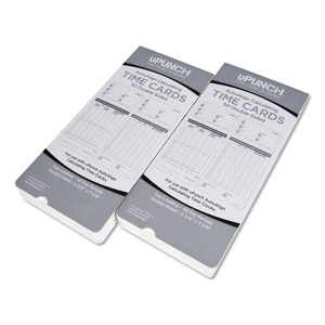 TIME CLOCK CARDS FOR UPUNCH HN2000/HN4000/HN4600, TWO SIDES, 7.5 X 3.5, 100/PACK by uPunch