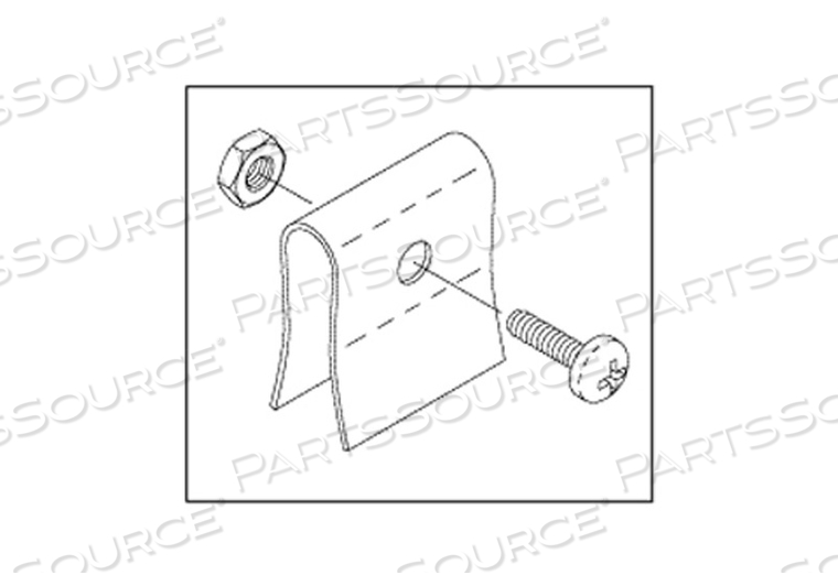 ELEMENT SUPPORT BRACKET, STAINLESS STEEL SCREW #8-32 X 0.5 IN 