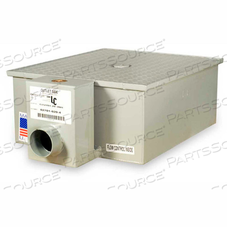 35 GPM 70 LBS. CAPACITY 4 IRON PIPE LOW PROFILE GREASE TRAP by Zurn Industries LLC 35 GPM 70 LBS. CAPACITY 4 IRON PIPE LOW PROFILE GREASE TRAP by Zurn Industries LLC