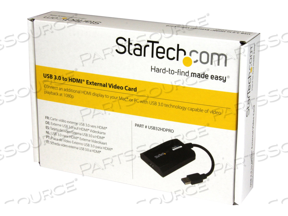 USB 3.0 TO HDMI ADAPTER SUPPORTS 1080P/5CH AUDIO - USB TO HDMI ADAPTER TO CONNEC by StarTech.com Ltd.