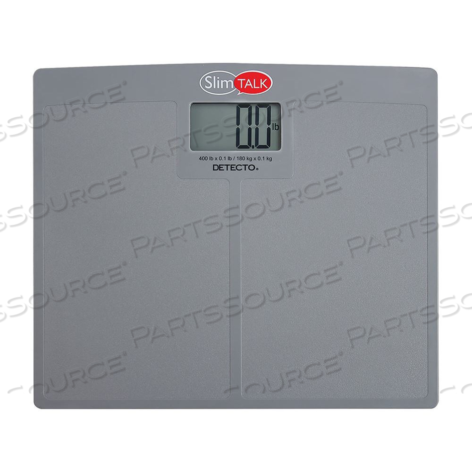 TALKING SCALE, 400 LB X 0.1 LB/180 KG X 0.1 KG, FOUR DIGIT, SEVEN SEGMENT LCD DISPLAY WITH 1.5 IN HEIGHT DIGITS, 3.2 IN WD X 1.7 IN HT by Detecto Scale / Cardinal Scale TALKING SCALE, 400 LB X 0.1 LB/180 KG X 0.1 KG, FOUR DIGIT, SEVEN SEGMENT LCD DISPLAY WITH 1.5 IN HEIGHT DIGITS, 3.2 IN WD X 1.7 IN HT by Detecto Scale / Cardinal Scale