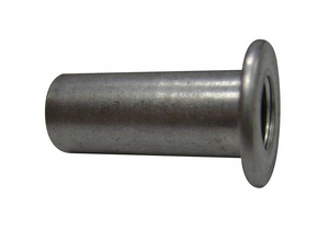 RIVET NUT, #6-32 THREAD SIZE, 7/16 IN OVERALL LG, 3/16 IN INSERT DIA, ALUMINUM, PLAIN, PLAIN by Fabory
