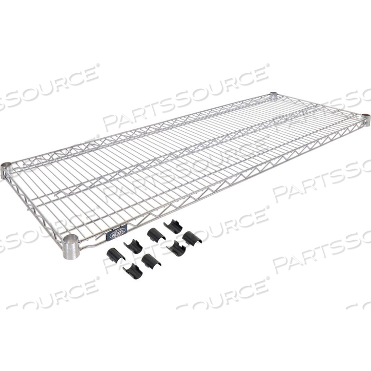 STANDARD WIRE SHELF, STAINLESS STEEL, 14"W X 72"L by Precision Sourcing