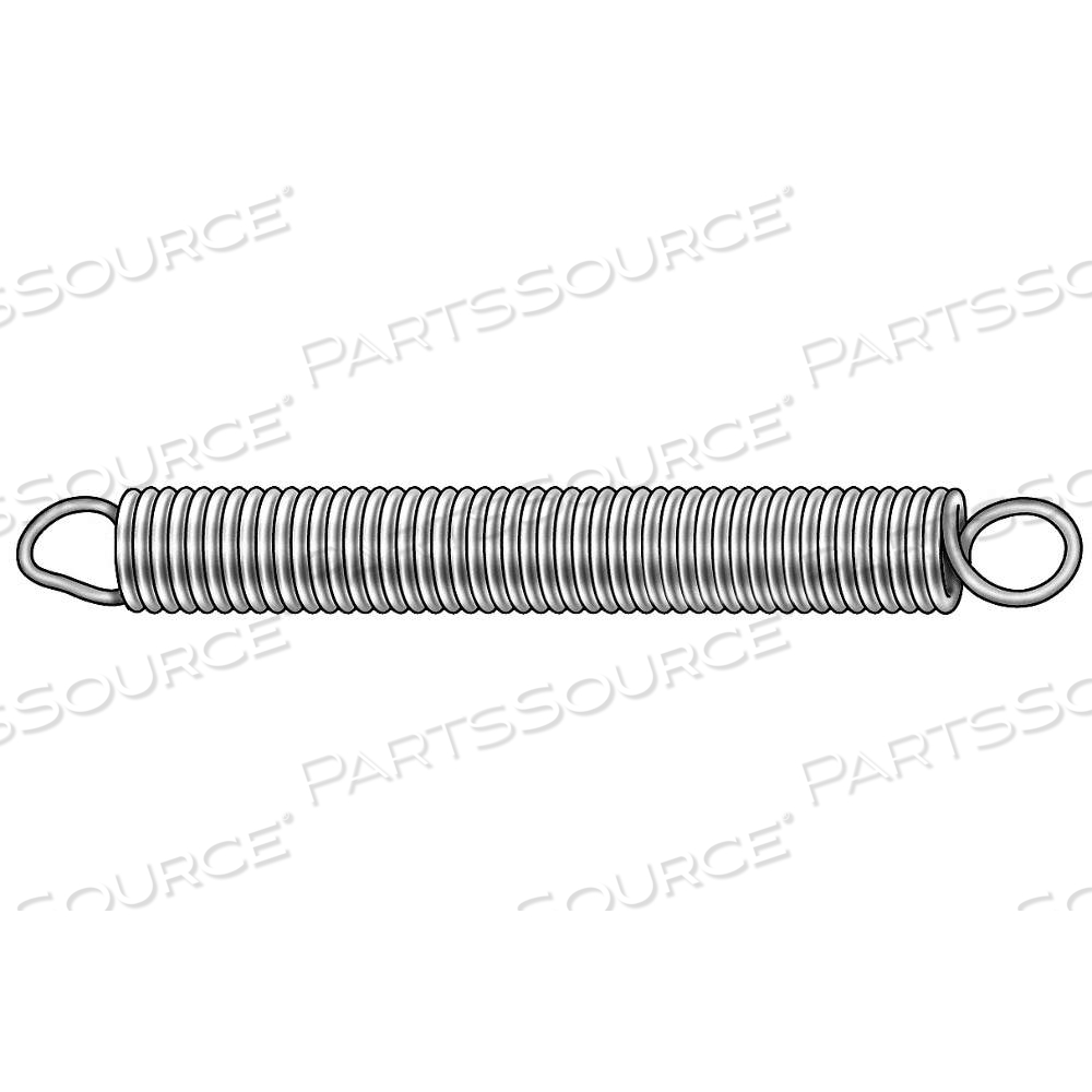 EXTENSION SPRING, ULTRA PRECISION, HIGH CARBON STEEL, 7/8 IN OVERALL LG by Approved Vendor EXTENSION SPRING, ULTRA PRECISION, HIGH CARBON STEEL, 7/8 IN OVERALL LG by Approved Vendor