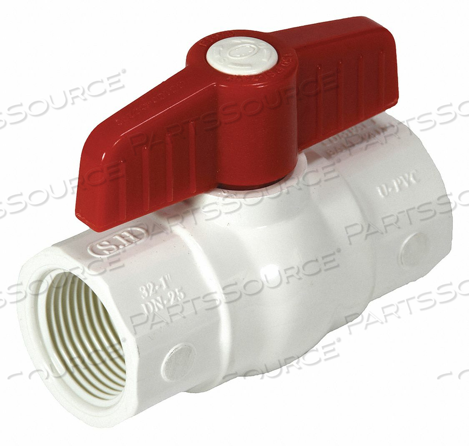 BALL VALVE PVC BODY 1/2 PIPE SZ by Nds