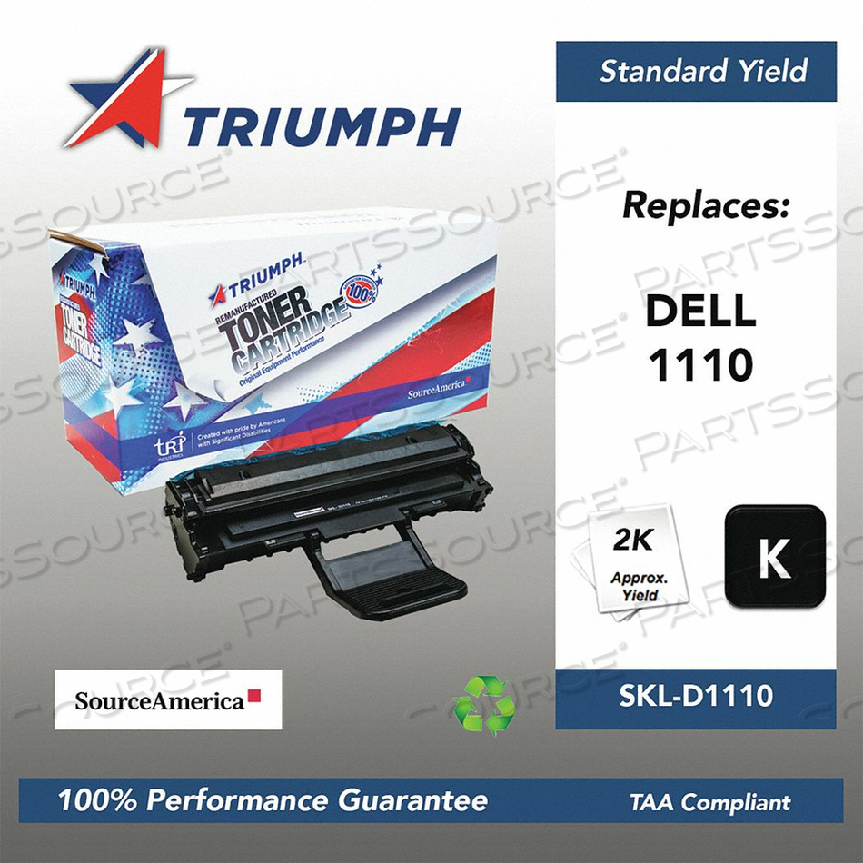 TONER CARTRIDGE BLACK 2000 DELL1100 1110 by Source America TONER CARTRIDGE BLACK 2000 DELL1100 1110 by Source America