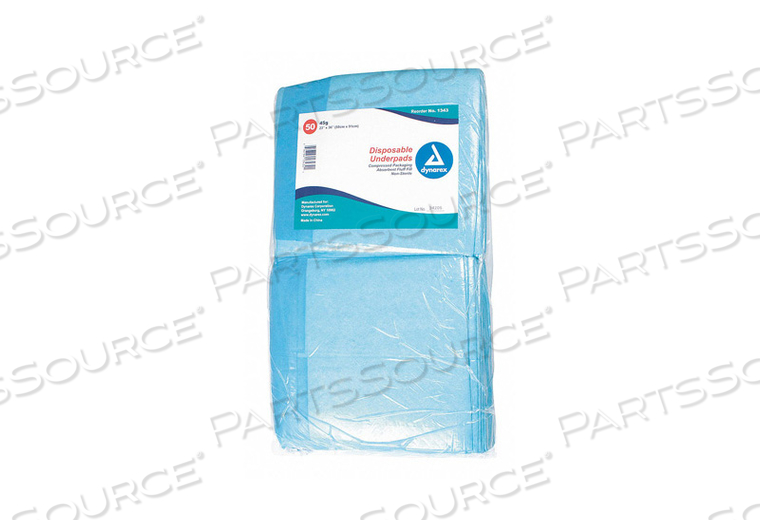 DISPOSABLE UNDERPADS 23X36IN 45 G PK150 by Dynarex