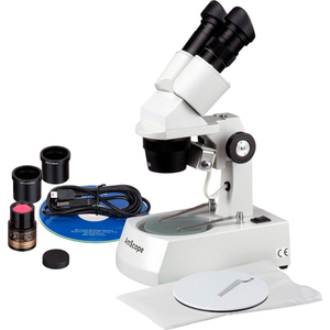 AMSCOPE 20X-80X BINOCULAR STEREO DISSECTING MICROSCOPE WITH 2MP USB CAMERA by United Scope
