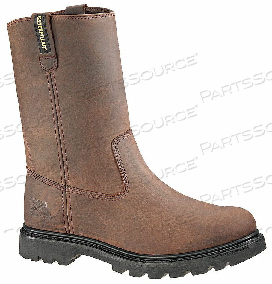 WELLINGTON BOOT 8-1/2 W BROWN STEEL PR by CAT
