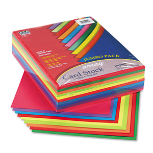 ARRAY CARD STOCK, 65 LB COVER WEIGHT, 8.5 X 11, ASSORTED LIVELY COLORS, 250/PACK by Pacon