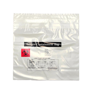 10.25" X 10.25" + 2.5"LP 2.4 MIL EMESIS CONTAINMENT BAG, 1000/CS by LK Packaging