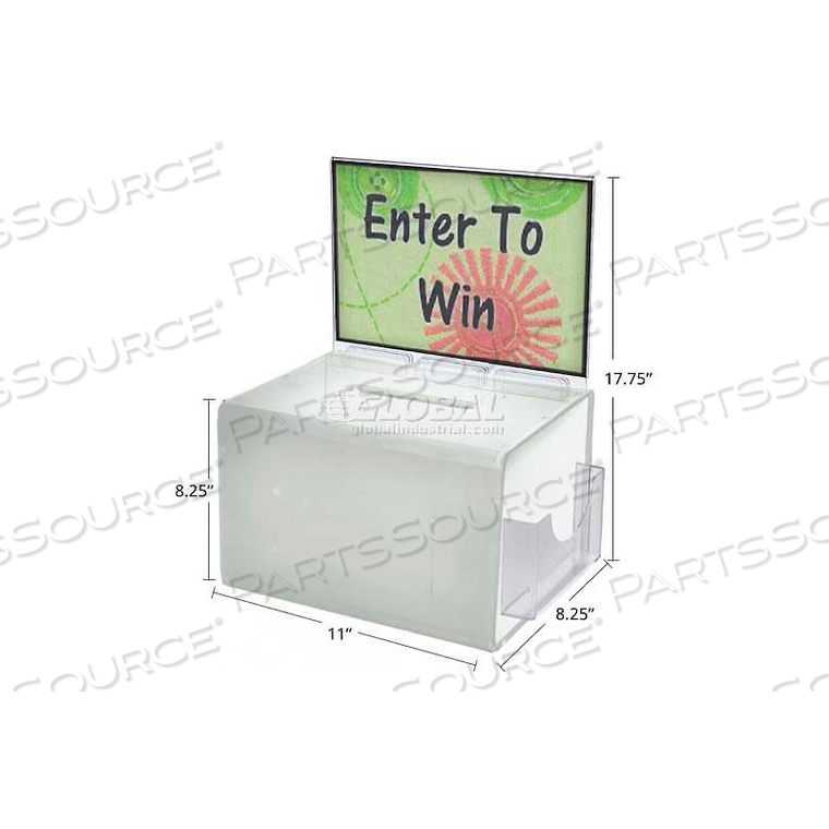 EXTRA LARGE SUGGESTION BOX, 11" X 8.25", ACRYLIC,1 PIECE by Azar International