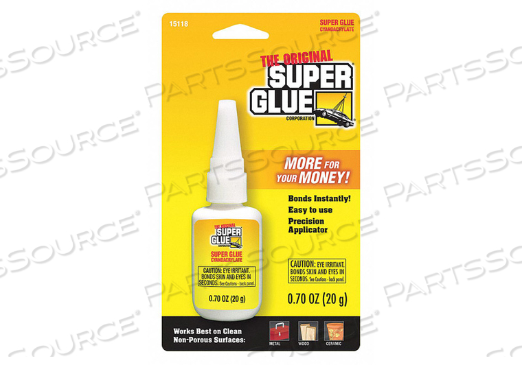 INSTANT ADHESIVE 20G BOTTLE CLEAR by Super Glue INSTANT ADHESIVE 20G BOTTLE CLEAR by Super Glue