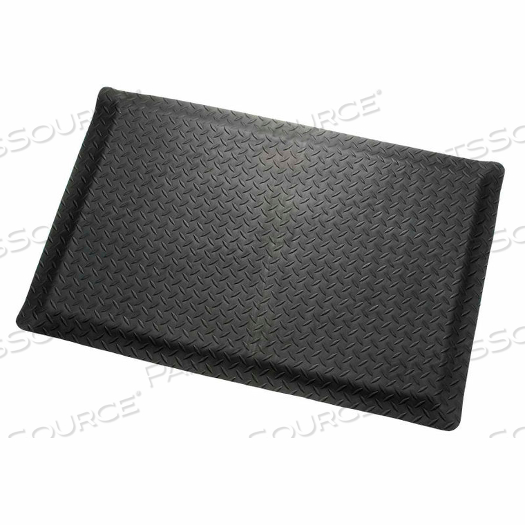 DIAMOND DELUXE SOFT FOOT MAT 9/16" THICK 3' X 75' BLACK 