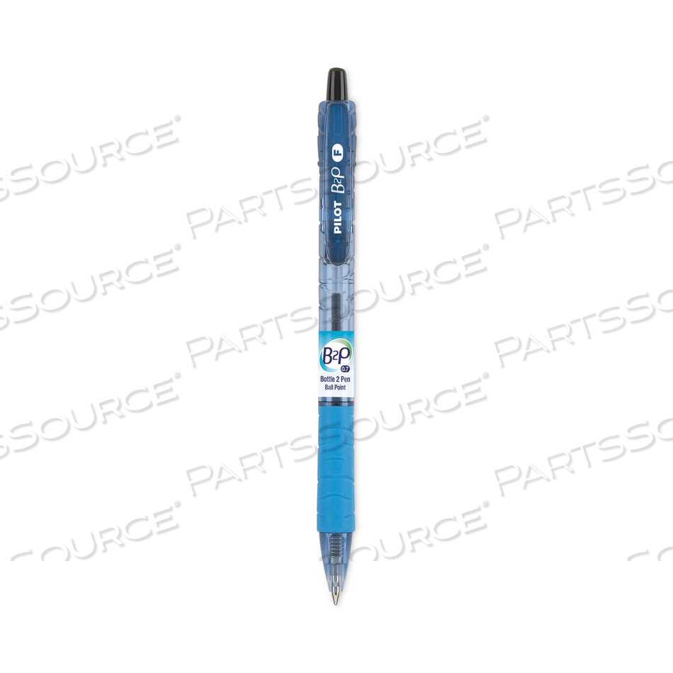 B2P BOTTLE-2-PEN RECYCLED BALLPOINT PEN, RETRACTABLE, FINE 0.7 MM, BLACK INK, TRANSLUCENT BLUE BARREL, DOZEN B2P BOTTLE-2-PEN RECYCLED BALLPOINT PEN, RETRACTABLE, FINE 0.7 MM, BLACK INK, TRANSLUCENT BLUE BARREL, DOZEN